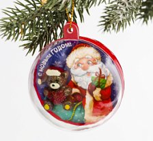 Украшение новогоднее Шар 6,3см Мечты