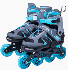 Коньки роликовые раздвижные Ridex Velum Bliue, алюм рама р-р S/30-33