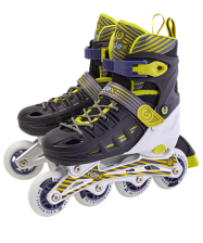 Коньки роликовые раздвижные Ridex Blade Black, алюминиевая рама р-р S/31-34