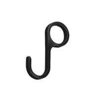 Крючок для рейлинга несъемный черный матовый R-KR-D BL