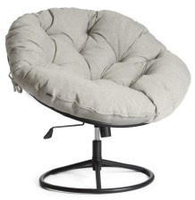 Кресло Cloude Home [рогожка/металл, 97х98х90-96, серо-бежевый]