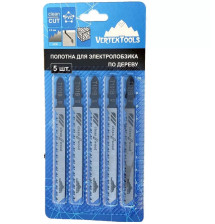 Пилки для электролобзика по дереву T101B 5шт VERTEXTOOLS 