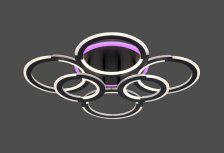 Люстра SR 3008/4+2 BK+RGB L650 x W650 x H150 172W 3000K-6500K 2.5кг