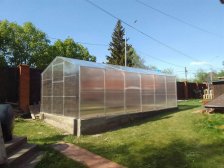 Теплица Домик 3м х 8м (каркас 40х20, дуга через 1м) + сотовый поликарбонат