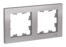Рамка 2-м Atlas Design ATN000302 алюминий