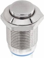 Кнопка антивандальная d12 250В б/фикс (2с) (ON)-OFF