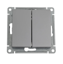 Переключатель 2-м скрытой установки Atlas Design ATN000965 сталь