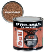 Грунт-эмаль по ржавчине молотковая бронзовая (0,75л) Dali