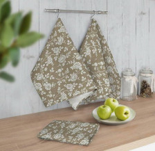 Полотенце кухонное рогожка Sonnet арт 23 Реверанс Бежевый 45х60