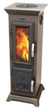 Печь отопительная Статика Тетра Мини, черная бронза 100 м3