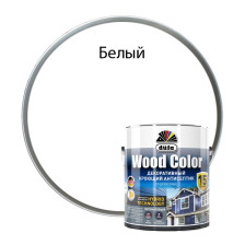 Антисептик кроющий Wood Color (2,4л) белый Dufa