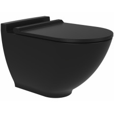 Унитаз подвесной BIEN Harmony HRKA052N1VP0D7000+VTMU11B7B7HB черный матовый, с тонким сиденьем микролифт