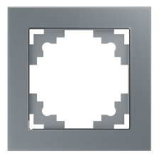 Рамка 1-м GFR00-7001-03 серебро Катрин