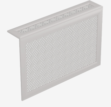 Экран навесной ХДФ 620х900х180, Рондо белый профиль 55 белый