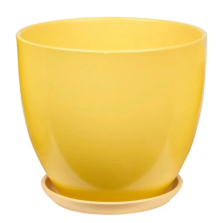 Горшок керамический с/п Колор Гейм №4 желтый 2,5л