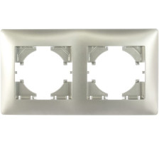 Рамка 2-м С1020-004 серебро