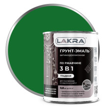Грунт-эмаль по ржавчине зеленый глянц. (0,8кг) Лакра