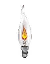 Лампа СW35 CL Е14 свеча на ветру "пламя" Red Flame Uniel
