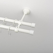 Карниз металлический гладкий d19 мм СМ-3293-2Р белый 2,0м