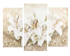 Картина модульная "Белые лилии" 