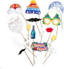 Набор фотобутафории для проведения Новогодней вечеринки (15 предм) 25x30см 1133175