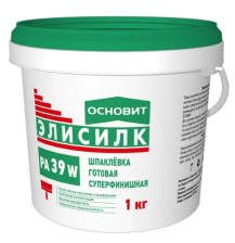 Шпатлевка готовая суперфинишная Элисилк РА39 W (1кг) Основит 