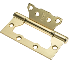 Петля неврезная RENZ 100х75х2,5 золото матовое сатинированное SSG