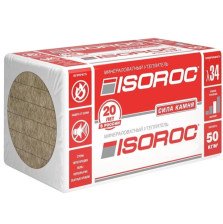 Минплита теплоизоляционная П- 50  50мм 1000х600х50 4,8кв м 0,24куб м ISOROC ИЗОЛАЙТ