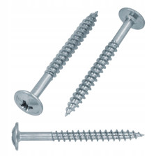 Саморезы для дерева 3,8х25 прессшайба белый цинк Wood-Plate HIMTEX