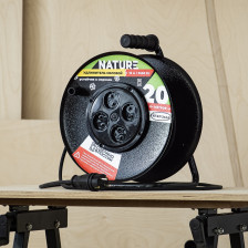 Удлинитель силовой Nature металлическая катушка 3500Вт 16А КГ-ХЛ 2х2,5 4гн 20м
