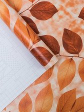 Пленка Axelfix с/кл 8273A листья на бежевом фоне 0,45х8м