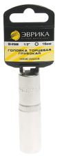 Головка торцевая длинная 6гр 1/2 16мм ЭВРИКА 91509Н
