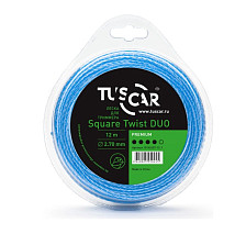 Леска для триммера TUSCAR Square Twist DUO 2,7х12 м Premium