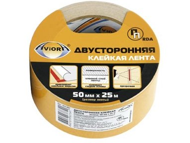 Скотч двусторонний 50ммх10м ПП  AVIORA 303-005
