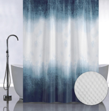 Штора для ванной комнаты 180х180см САНАКС МОРСКАЯ ВОЛНА, с тиснением, без колец 05-09