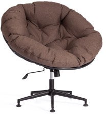 Кресло Cloude [рогожка/металл, 97х98х90-96, коричневый]