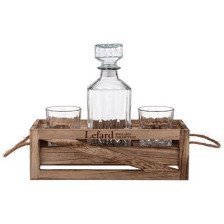 Набор для виски на деревянной подставке 3 предмета 900мл/240мл 172-141