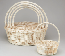 Корзина плетеная 60х122х49 см выбелен