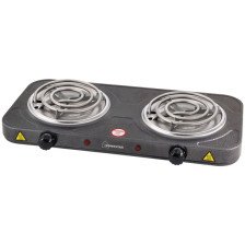 Плитка электрическая HomeStar HS-1105 2 конфорки, 1кВт+1кВт, спираль, сапфир 8752