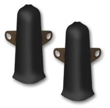 Угол наружный Идеал Деконика черный с кронштейном