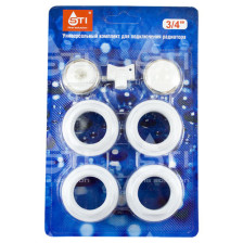 Комплект для подключения радиатора 3/4" в блистере STI