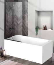 Штора на ванну UNO-V-1-90/150-С-NERO