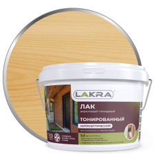 Лак акриловый глянцевый для наружных и внутренних работ б/ц (2,5кг) Лакра