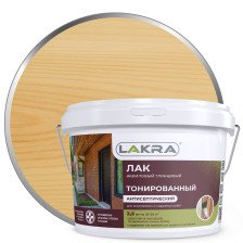 Лак акриловый глянцевый для наружных и внутренних работ б/ц (2,5кг) Лакра