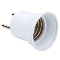 Переходник вилка-патрон E27 Белый Ecola base арт  APU27WEAY