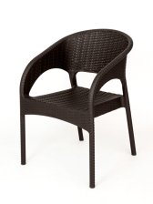 Кресло искусственное ротанг Ola Dom коричневый