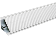 Плинтус для кухни ЭЛИТ-С 3м алюминевый рифленый серебро