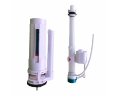 Арматура 2-х кнопочная к унитазу-моноблоку SM9616 нижний подвод воды - 27х9,5см d=8cм 