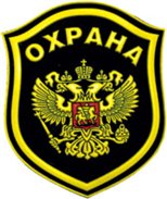 Шеврон "Охрана" с орлом, на рукав 