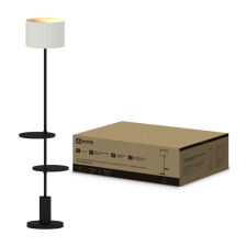 Торшер IN HOME THO09-2ПЕ27-WB USB-C 60W 1600x280  E27 2полки, белый/черный